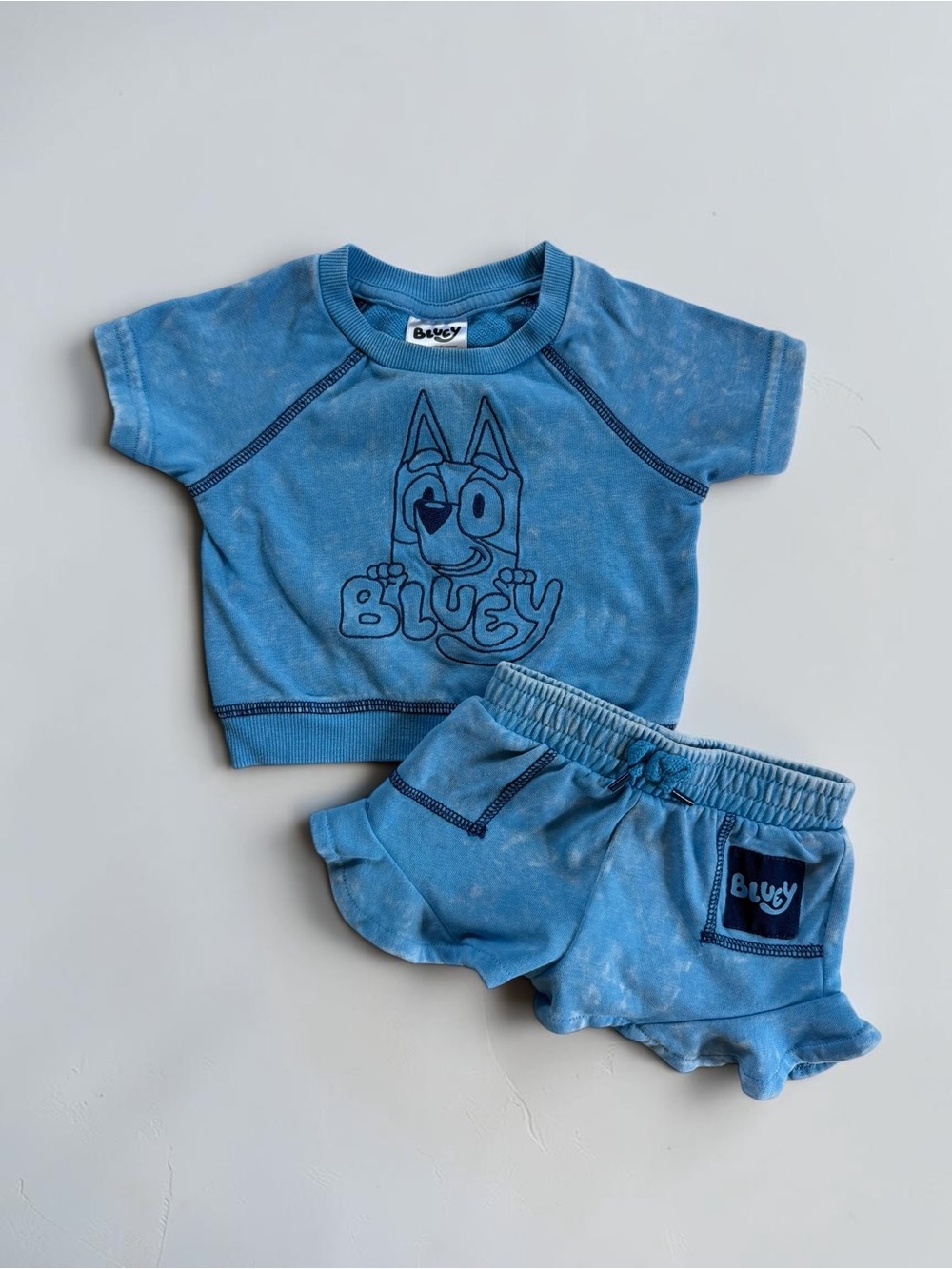 DISNEY BLUEY VGUC French Terry Cloth Comfy Cozy Set